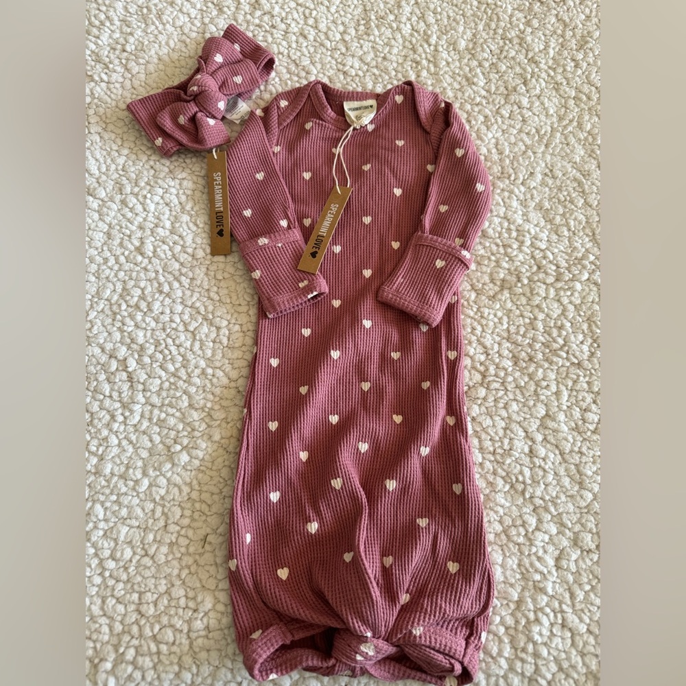 Knotted gown with matching headband